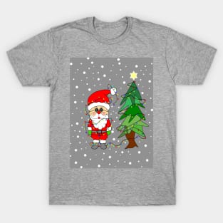 WHITE Christmas Santa T-Shirt